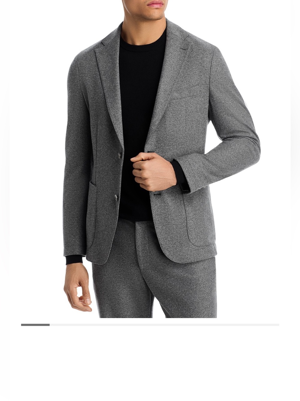BOSS Men's Grey Knit Blazer Sports Jacket - Modern Tailored Fit